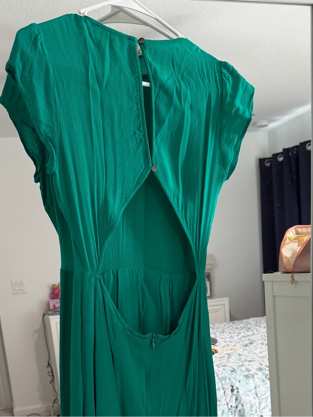 & Other Stories Teal Green Backless Midi Dress